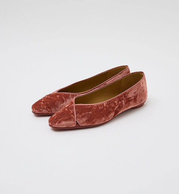 AU BANNISTER「【Vibram/ヴィブラムソール】Ｖカットフラットパンプス」|パンプス|オレンジ