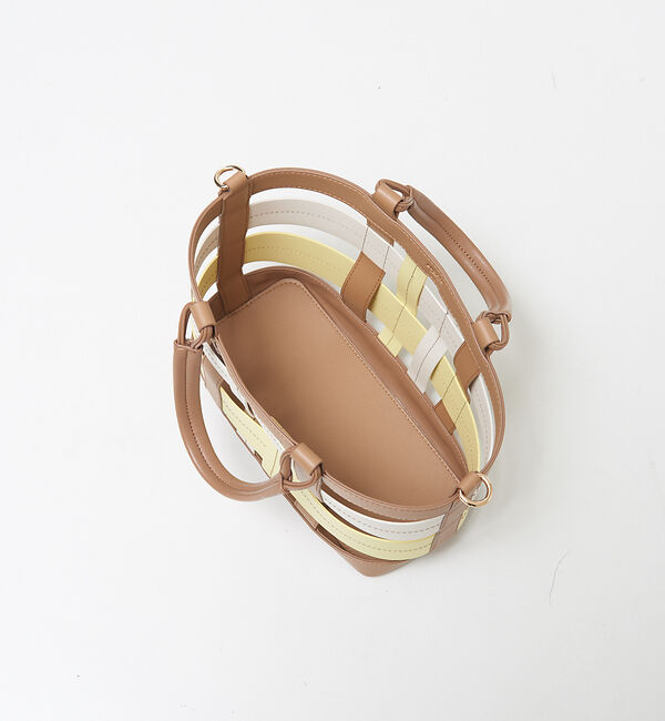 LOWELL things「【STORY 23'6月号 P172掲載】Colatti/配色クリア2WAYトー」|ハンドバッグ|