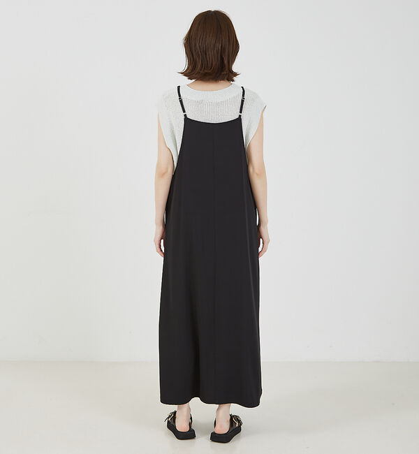 abahouse mavie「【大人のいちまんワンピ】クールタッチサテンキャミジャンスカ」|ジャンパースカート|