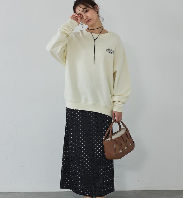 abahouse mavie「【ゆるっとこなれ感】ヴィンテージライクスウェット/冬服/長袖/刺繍/裏起毛」|スウェット・ジャージ|