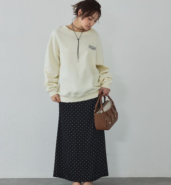 abahouse mavie「【ゆるっとこなれ感】ヴィンテージライクスウェット/冬服/長袖/刺繍/裏起毛」|スウェット・ジャージ|