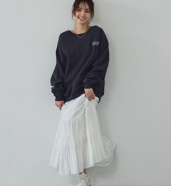 abahouse mavie「【ゆるっとこなれ感】ヴィンテージライクスウェット/冬服/長袖/刺繍/裏起毛」|スウェット・ジャージ|