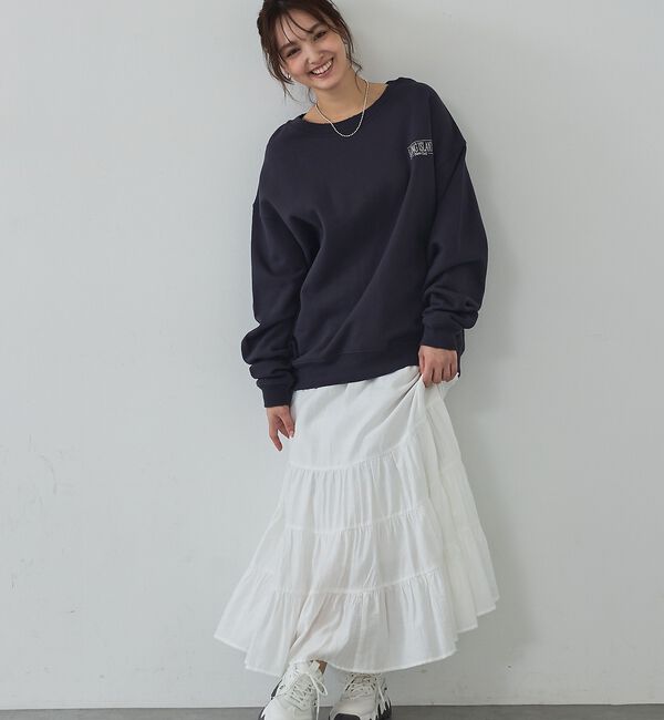 abahouse mavie「【ゆるっとこなれ感】ヴィンテージライクスウェット/冬服/長袖/刺繍/裏起毛」|スウェット・ジャージ|