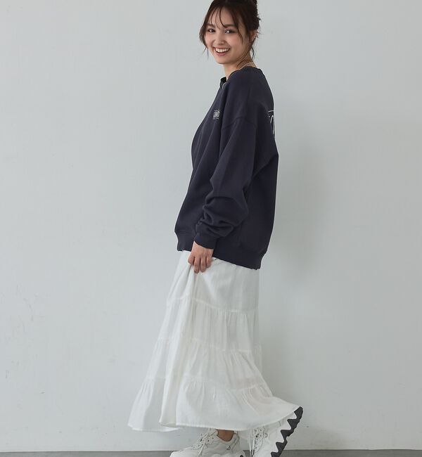 abahouse mavie「【ゆるっとこなれ感】ヴィンテージライクスウェット/冬服/長袖/刺繍/裏起毛」|スウェット・ジャージ|