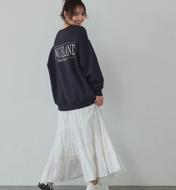 abahouse mavie「【ゆるっとこなれ感】ヴィンテージライクスウェット/冬服/長袖/刺繍/裏起毛」|スウェット・ジャージ|