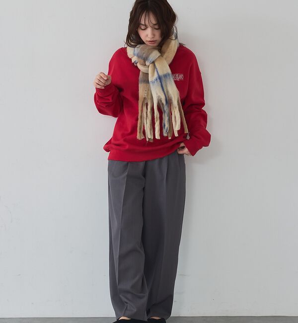 abahouse mavie「【ゆるっとこなれ感】ヴィンテージライクスウェット/冬服/長袖/刺繍/裏起毛」|スウェット・ジャージ|