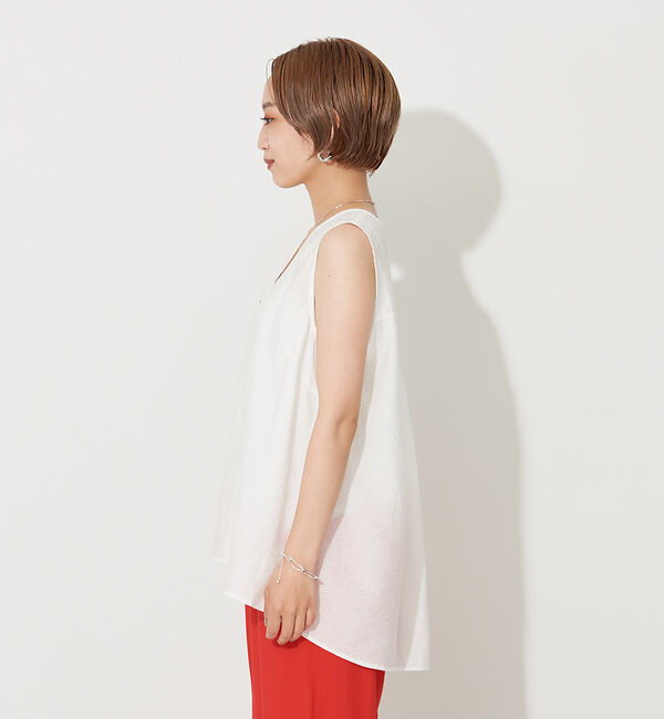 NOMINE「【襟取り外し可能】リネンライク3WAYボリュームカラーブラウス」|シャツ・ブラウス|