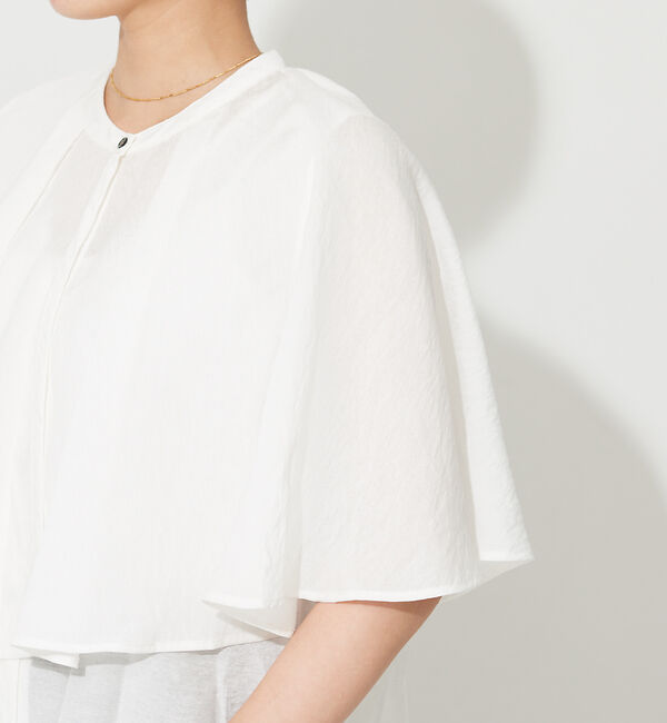 NOMINE「【襟取り外し可能】リネンライク3WAYボリュームカラーブラウス」|シャツ・ブラウス|