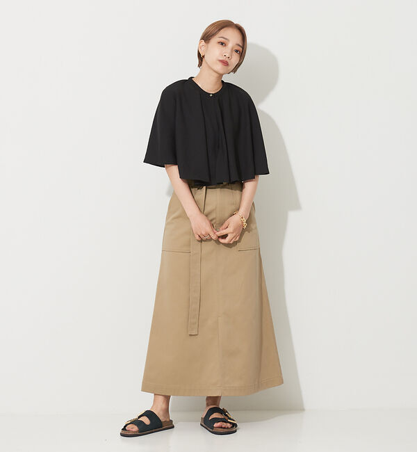 NOMINE「【襟取り外し可能】リネンライク3WAYボリュームカラーブラウス」|シャツ・ブラウス|