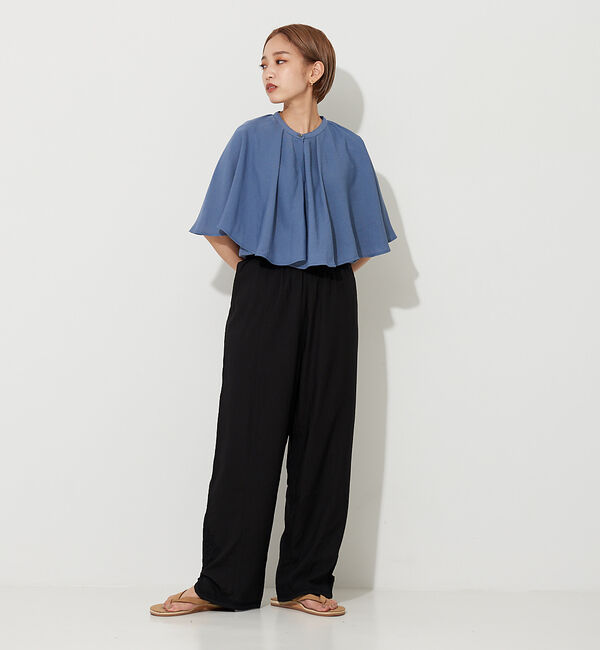 NOMINE「【襟取り外し可能】リネンライク3WAYボリュームカラーブラウス」|シャツ・ブラウス|