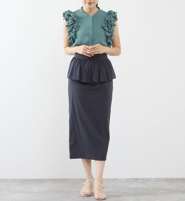 TIARA「サイドフリルブラウス（セットアップ可）」|シャツ・ブラウス|