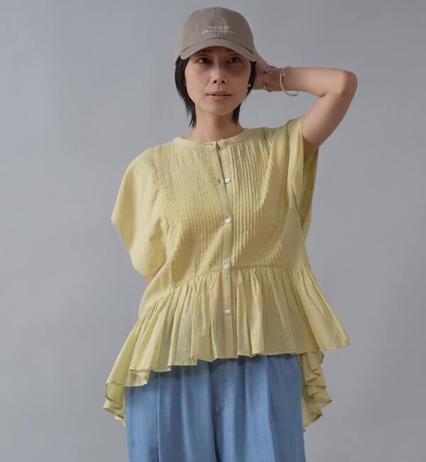 Liesse「【インド生産】ピンタックブラウス」|シャツ・ブラウス|