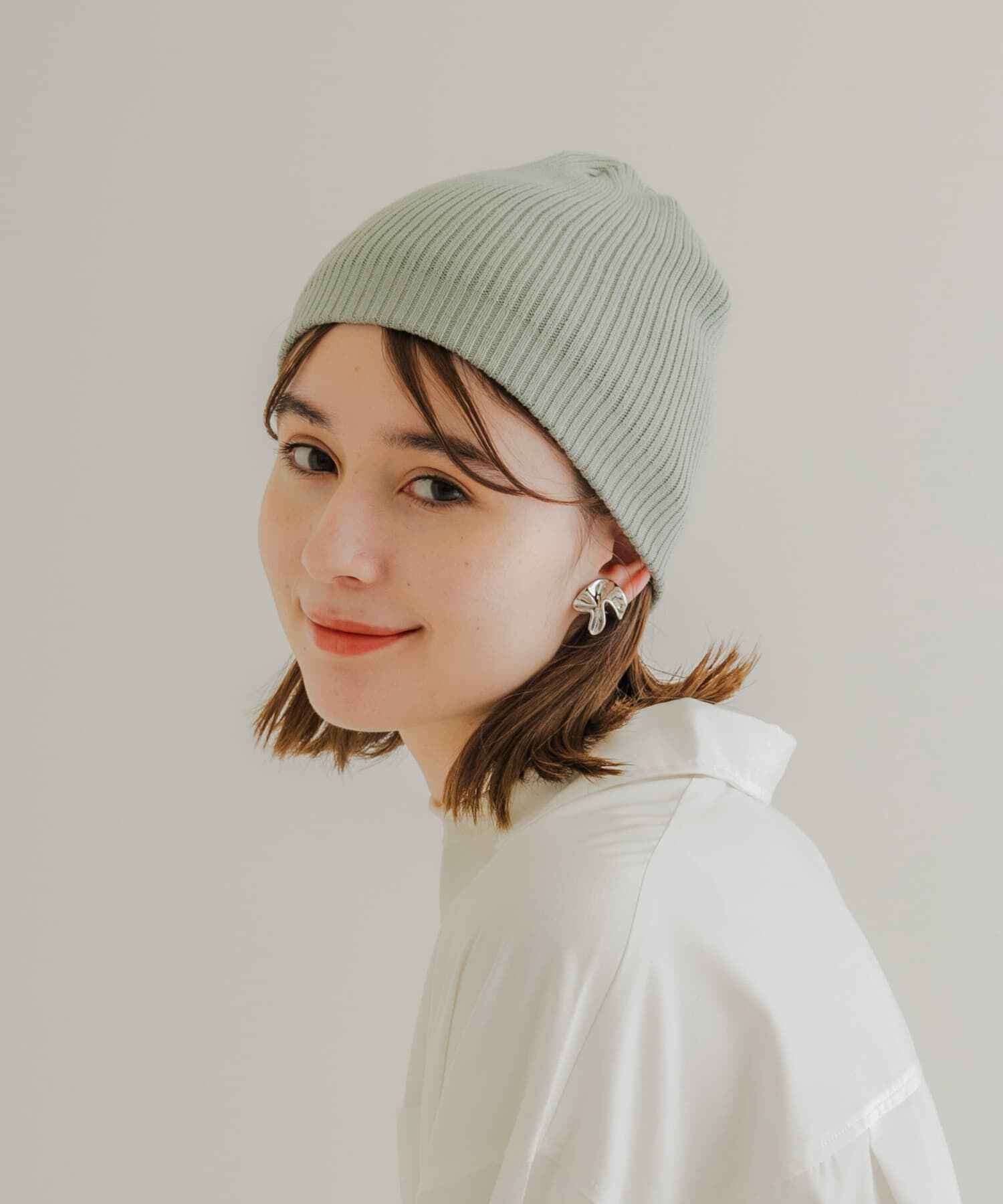SMELLY「リブニットビーニー」|ニット帽|