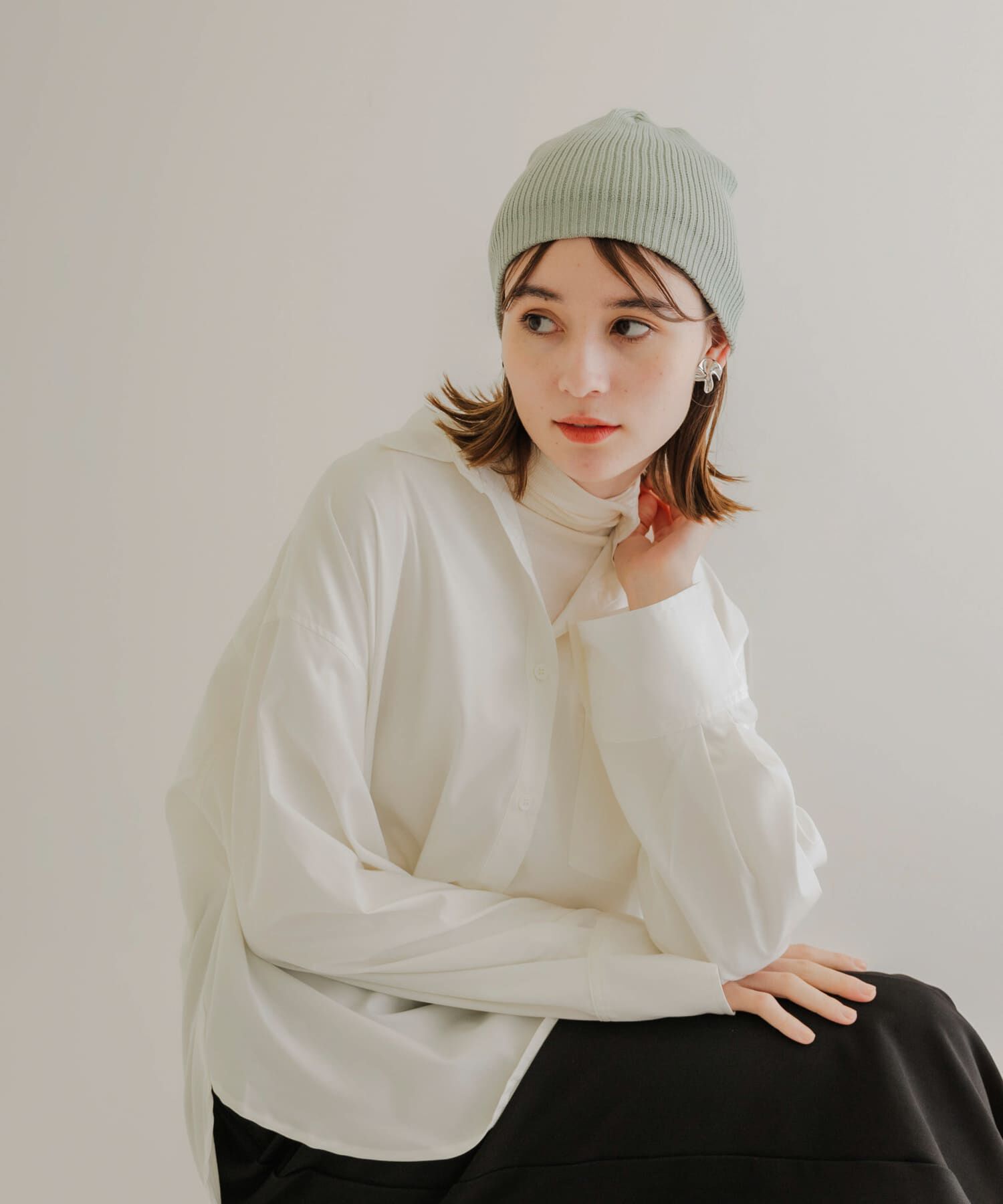 SMELLY「リブニットビーニー」|ニット帽|