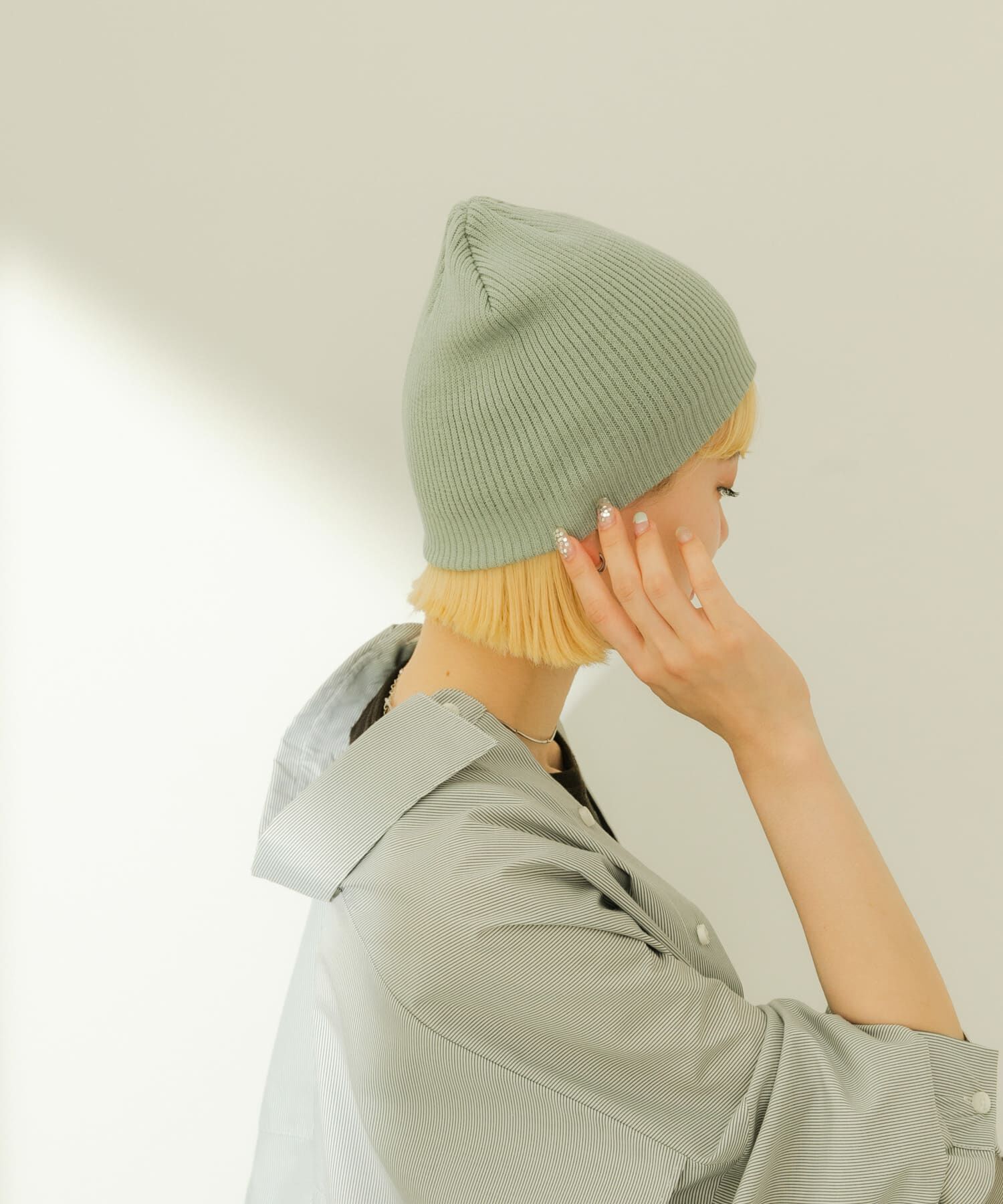 SMELLY「リブニットビーニー」|ニット帽|