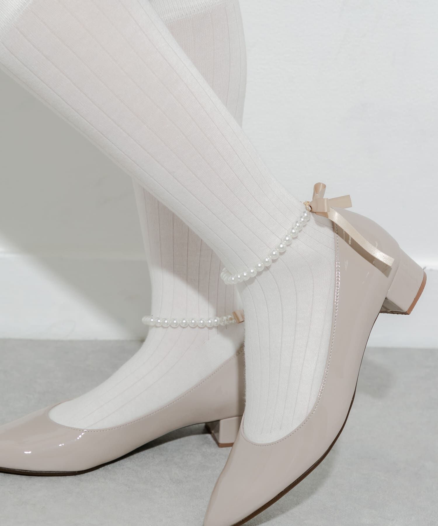 SMELLY「『WEB/一部店舗限定』パールリボンアンクレット」|アンクレット|