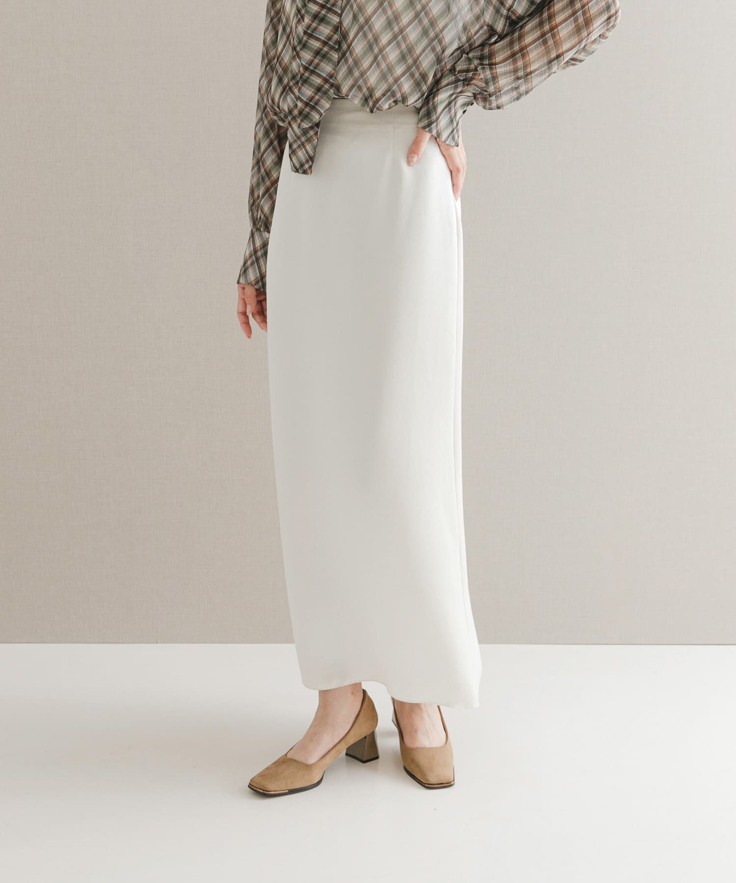 URBAN RESEARCH ROSSO「ビンテージダブルサテンストレートスカート」|スカート|