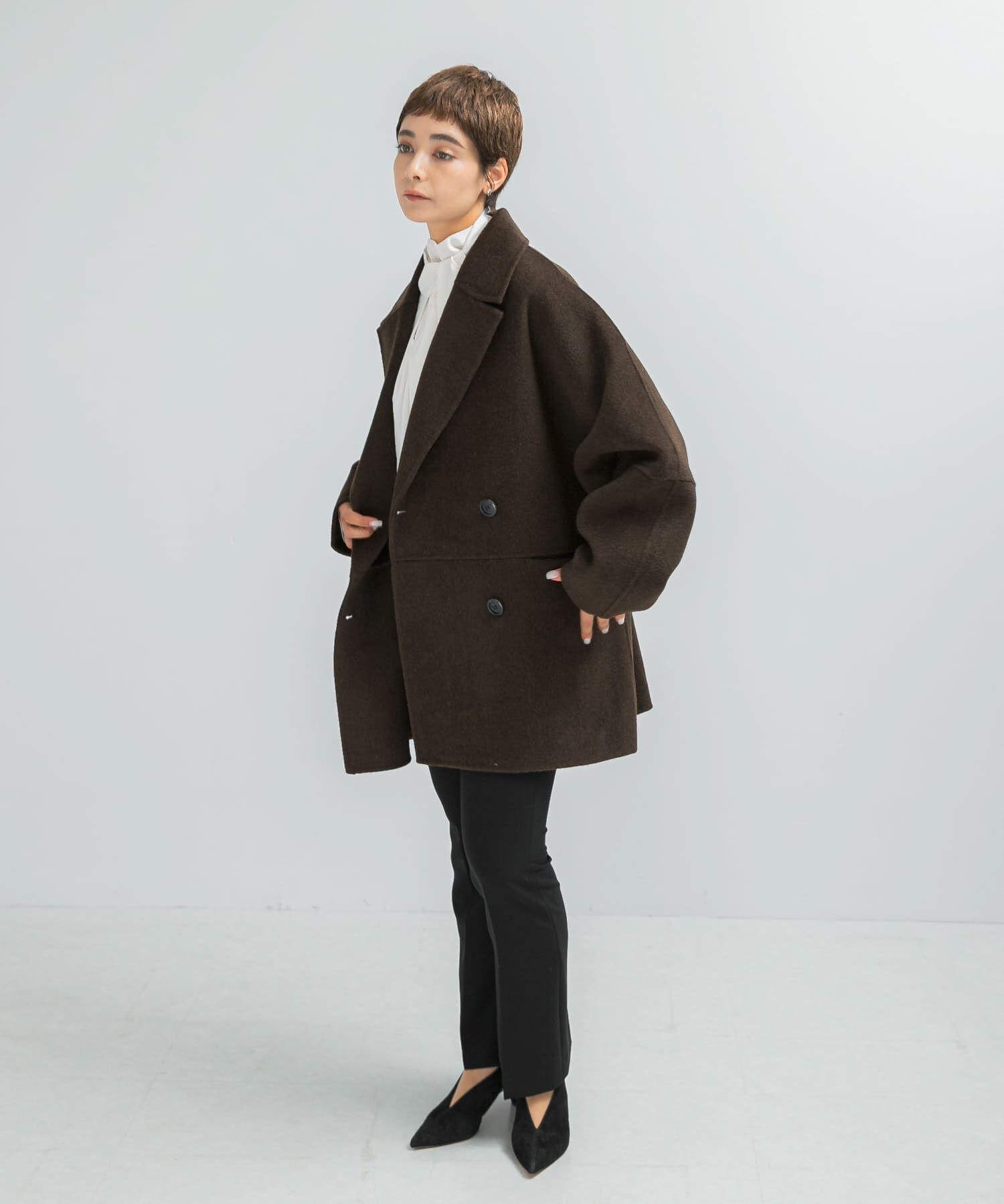 URBAN RESEARCH ROSSO「『一部別注カラー』YENN　DOUBLE FACE PEA COAT」|ピーコート|