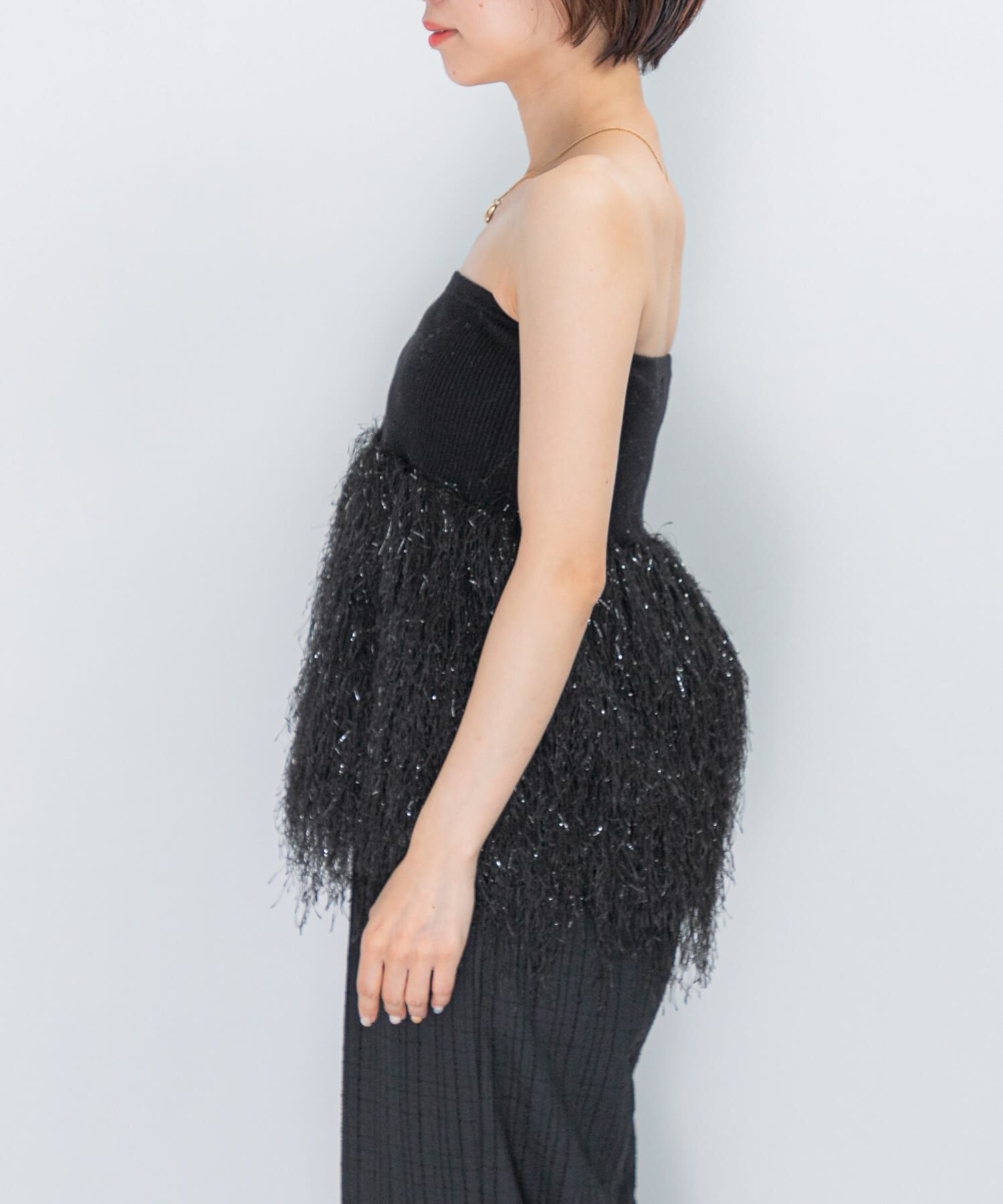 URBAN RESEARCH ROSSO「フェザーフリンジニットビスチェ」|ニット・セーター|