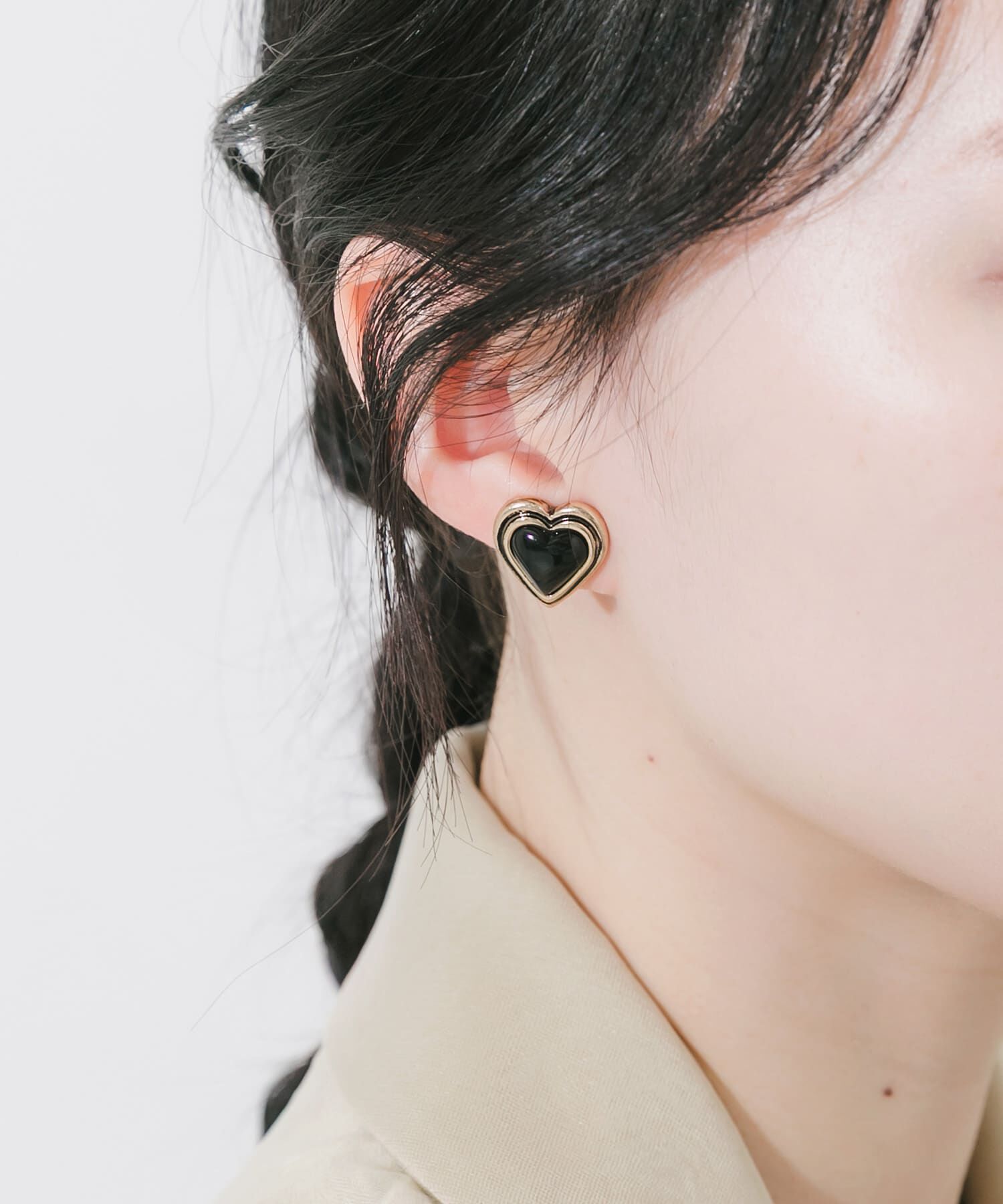 SMELLY「ヴィンテージライクハートイヤリング」|イヤリング|