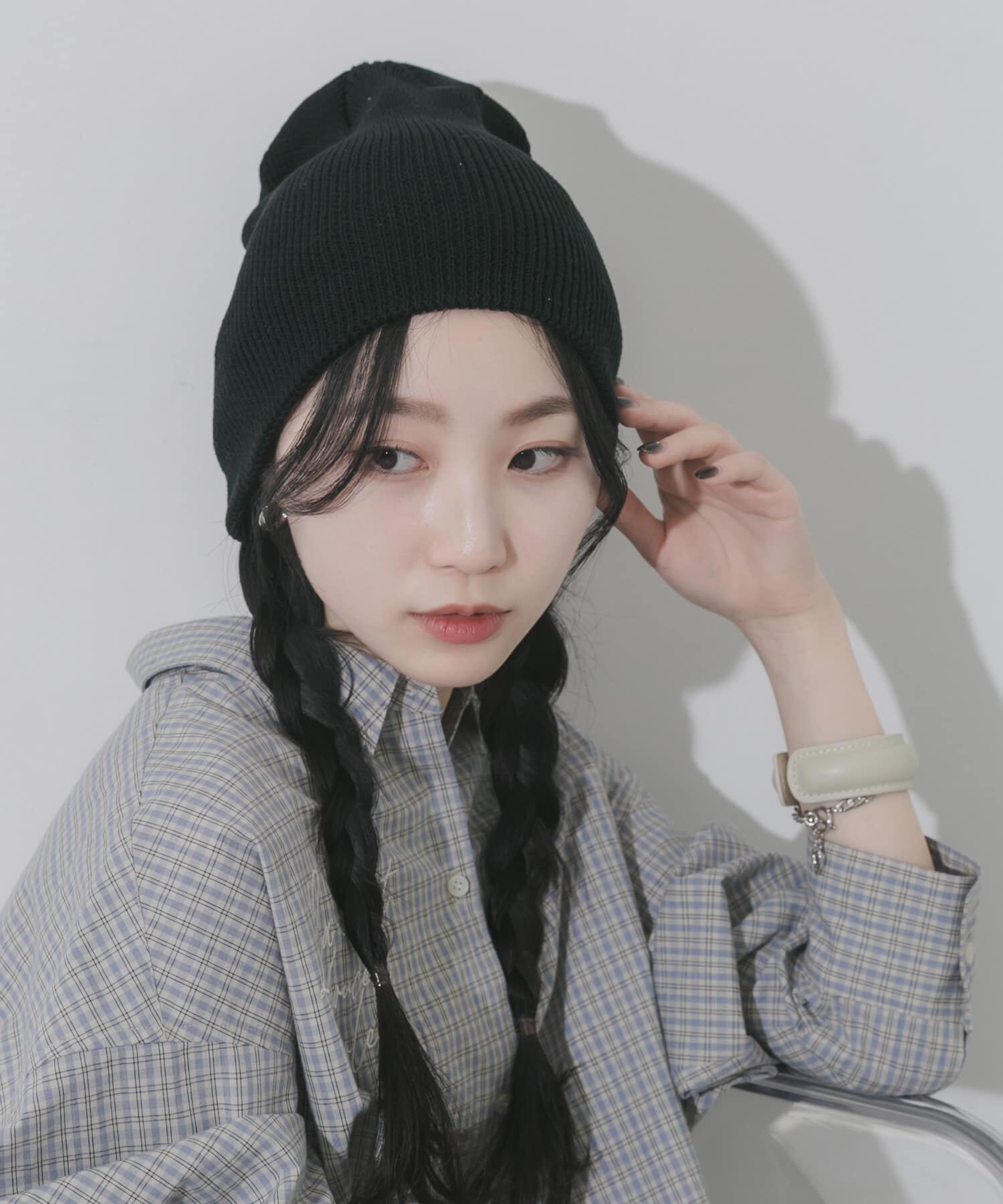 SMELLY「コットンリブビーニー」|ニット帽|