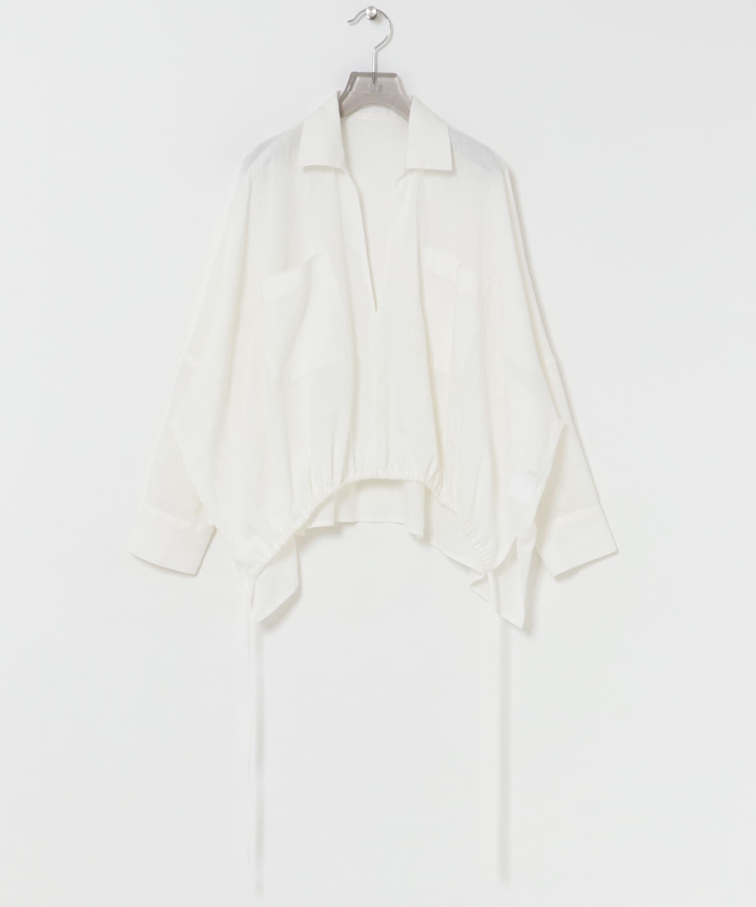 URBAN RESEARCH「ラミーレーヨンギャザーヘムシャツ」|シャツ・ブラウス|