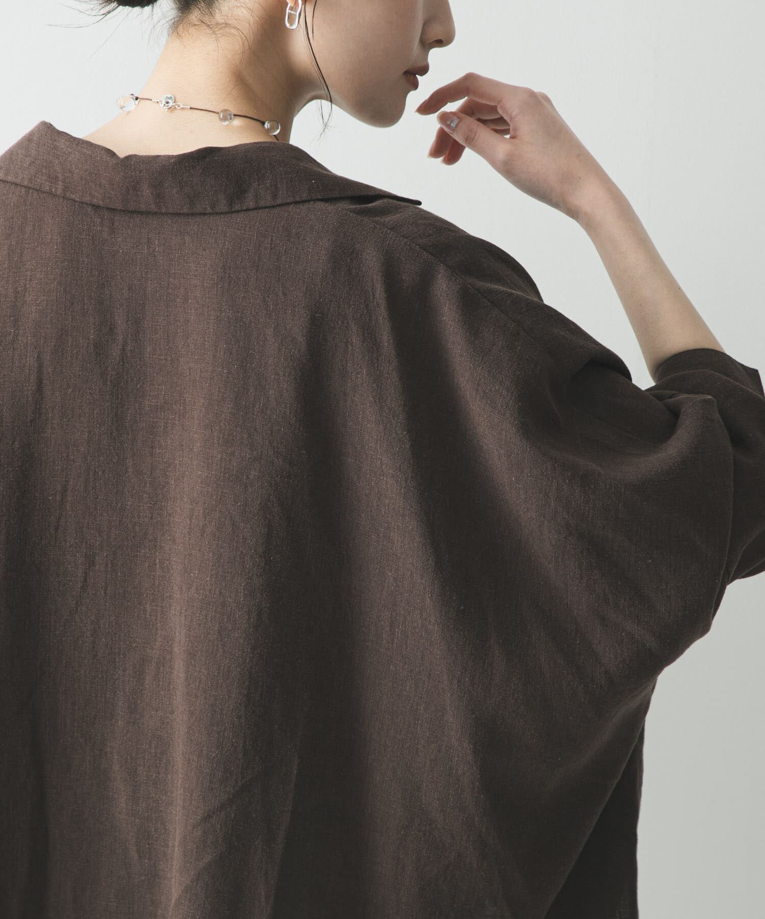 URBAN RESEARCH「ラミーレーヨンギャザーヘムシャツ」|シャツ・ブラウス|