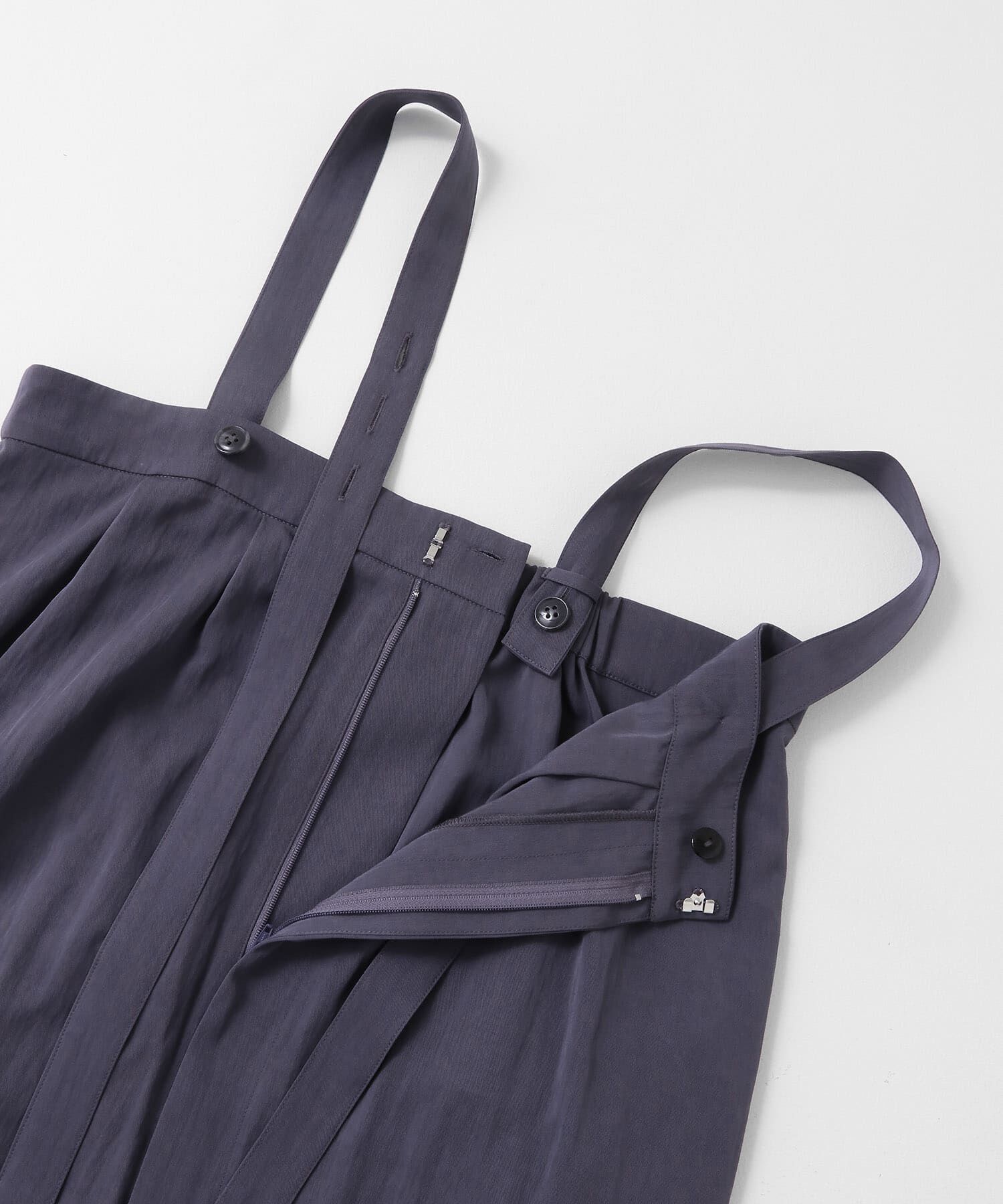  「『2サイズ展開』オーバーストラップワイドサロペット」|スカート|