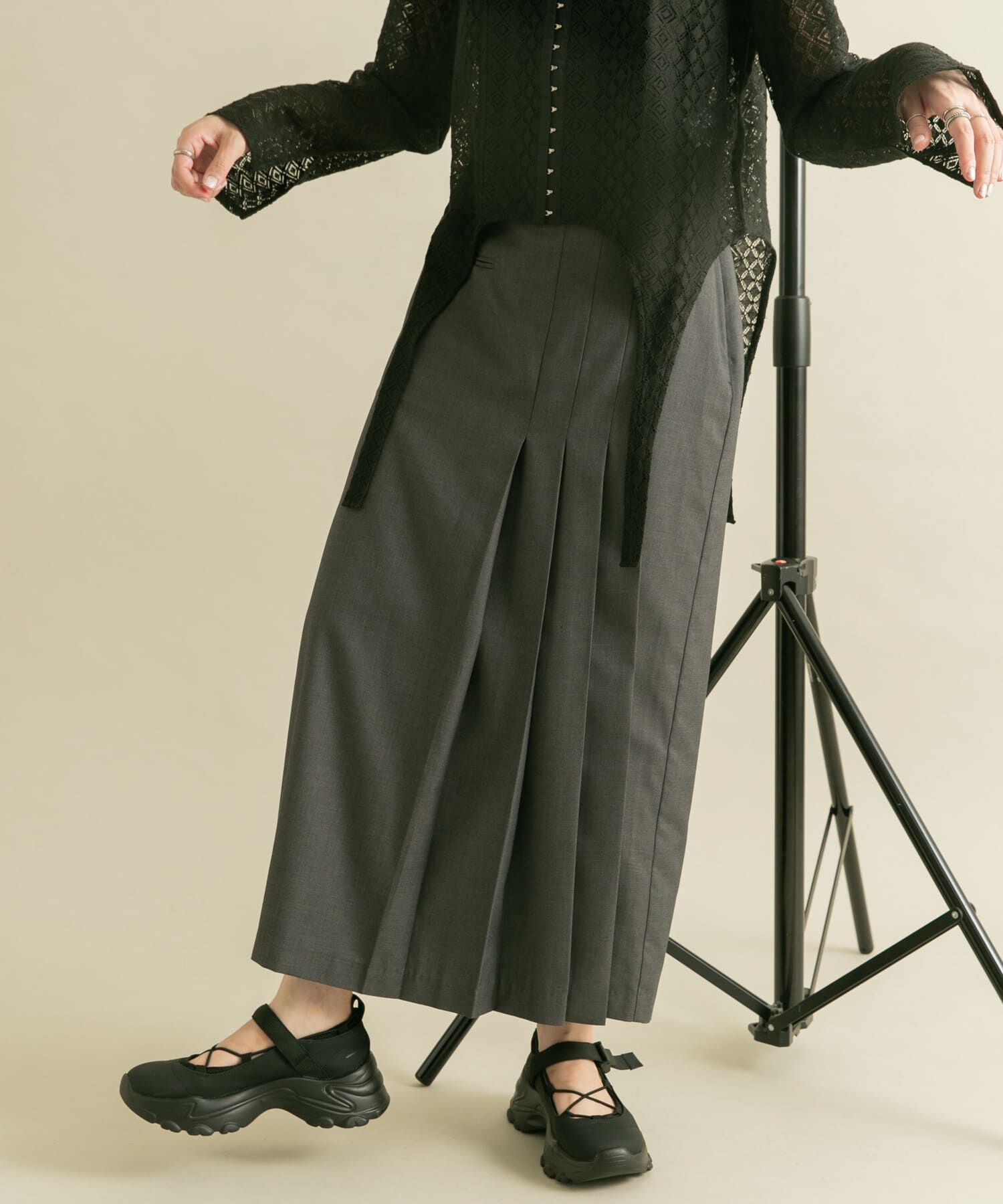  「ラップライクプリーツスカート」|スカート|