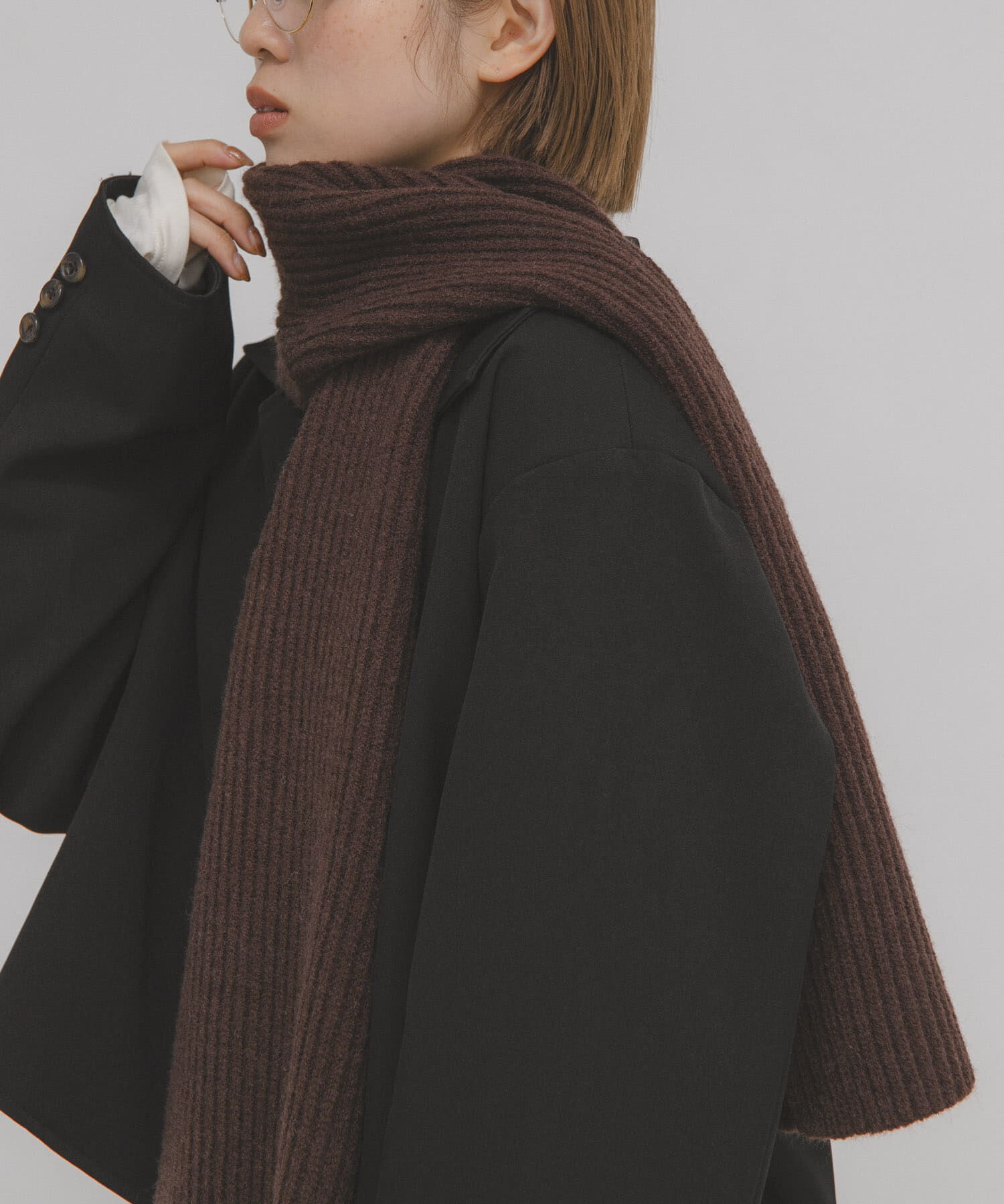  「リブニットマフラー」|マフラー|