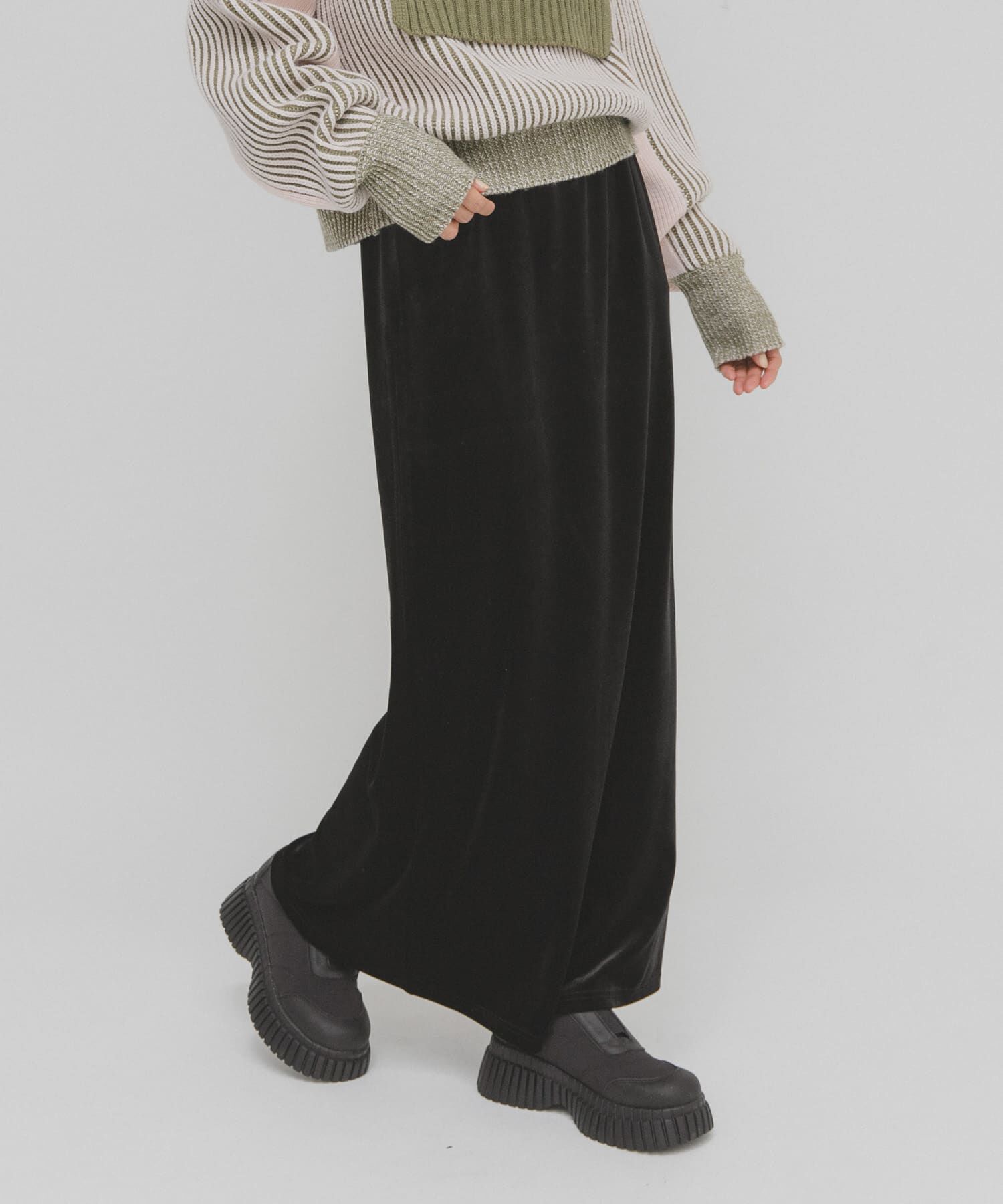  「ベロアナロースカート」|スカート|