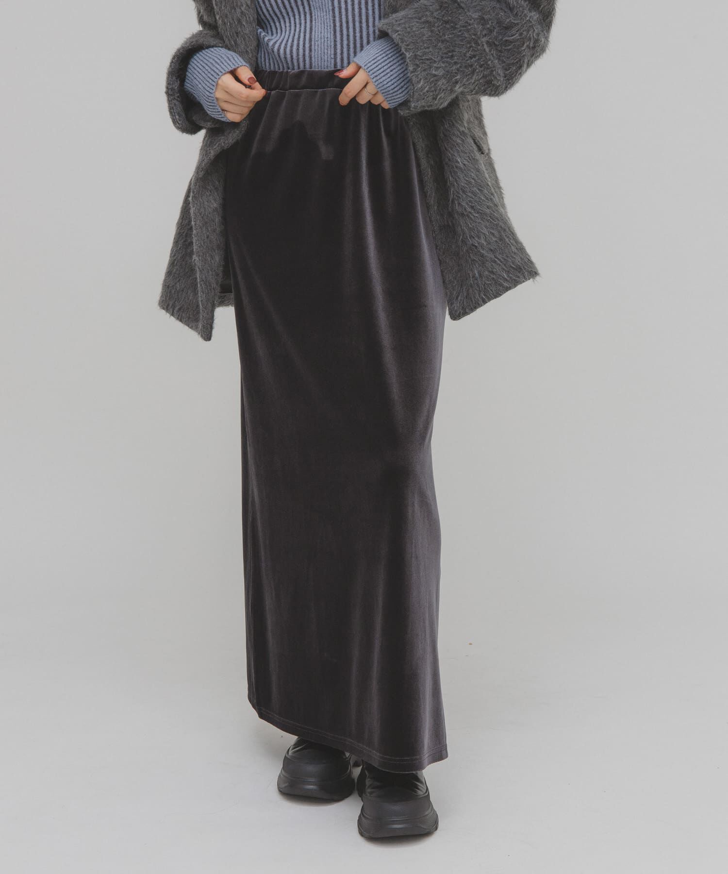  「ベロアナロースカート」|スカート|