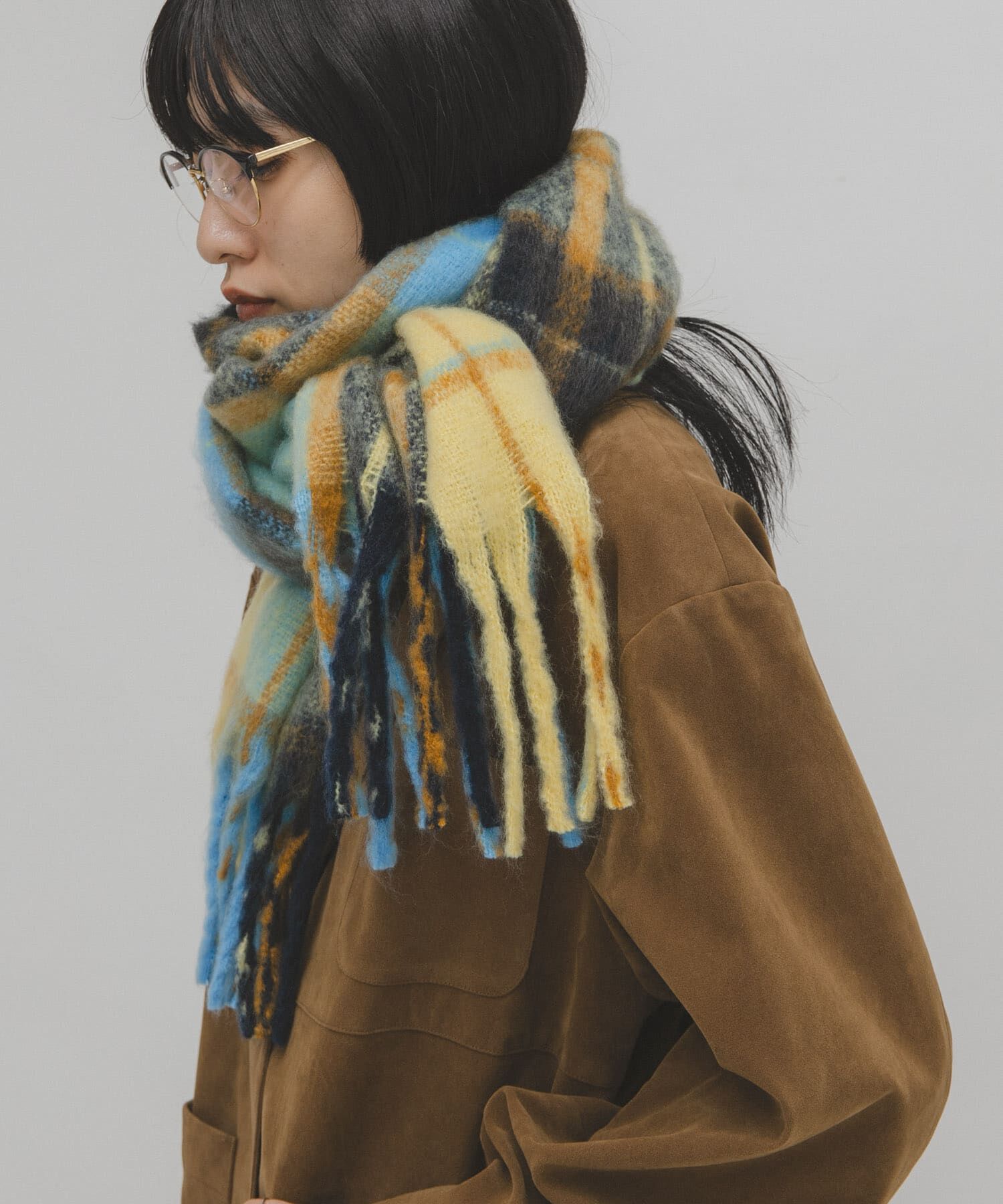  「ブークレチェックストール」|ストール|