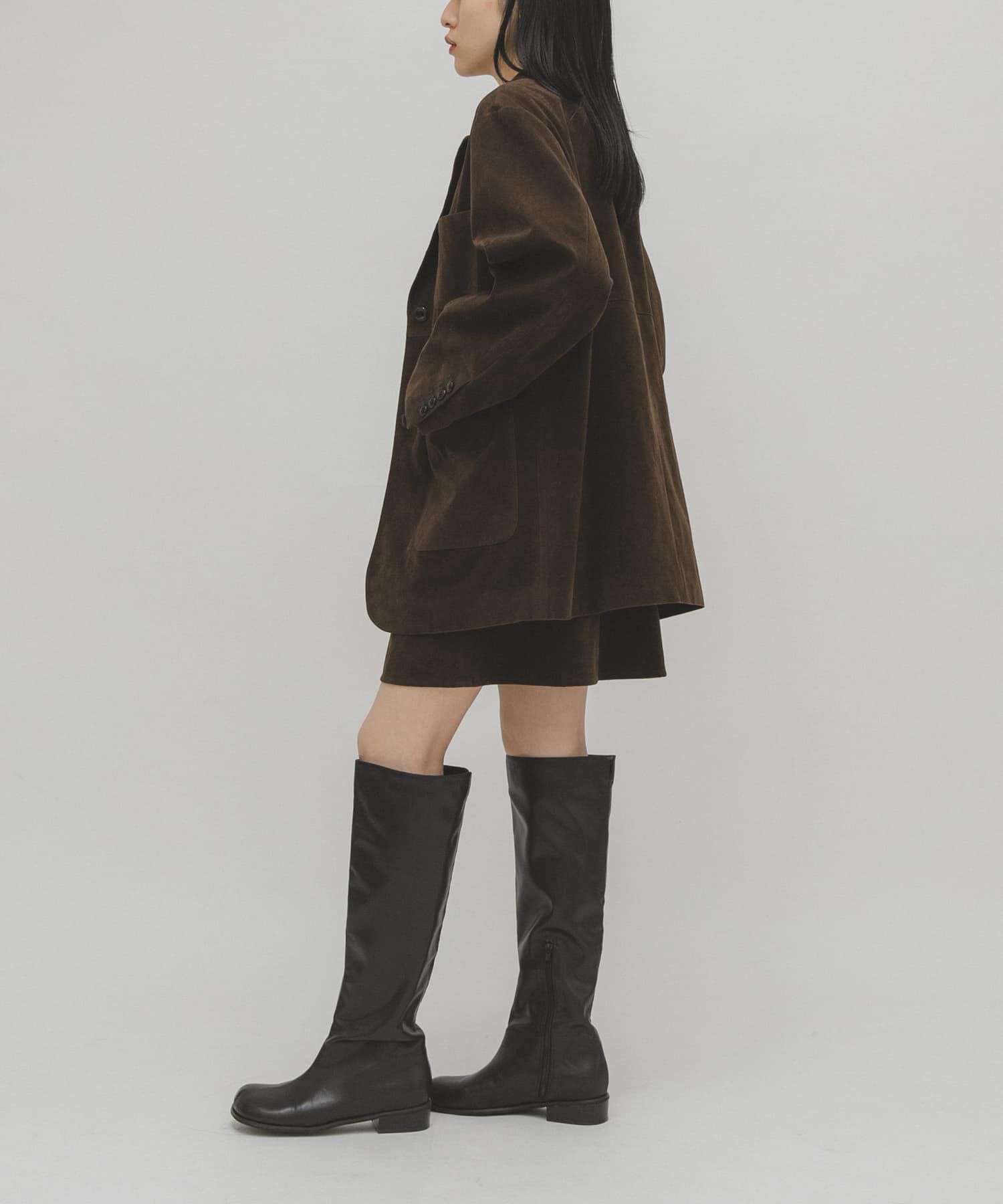  「プランプトゥロングブーツ」|ショートブーツ|