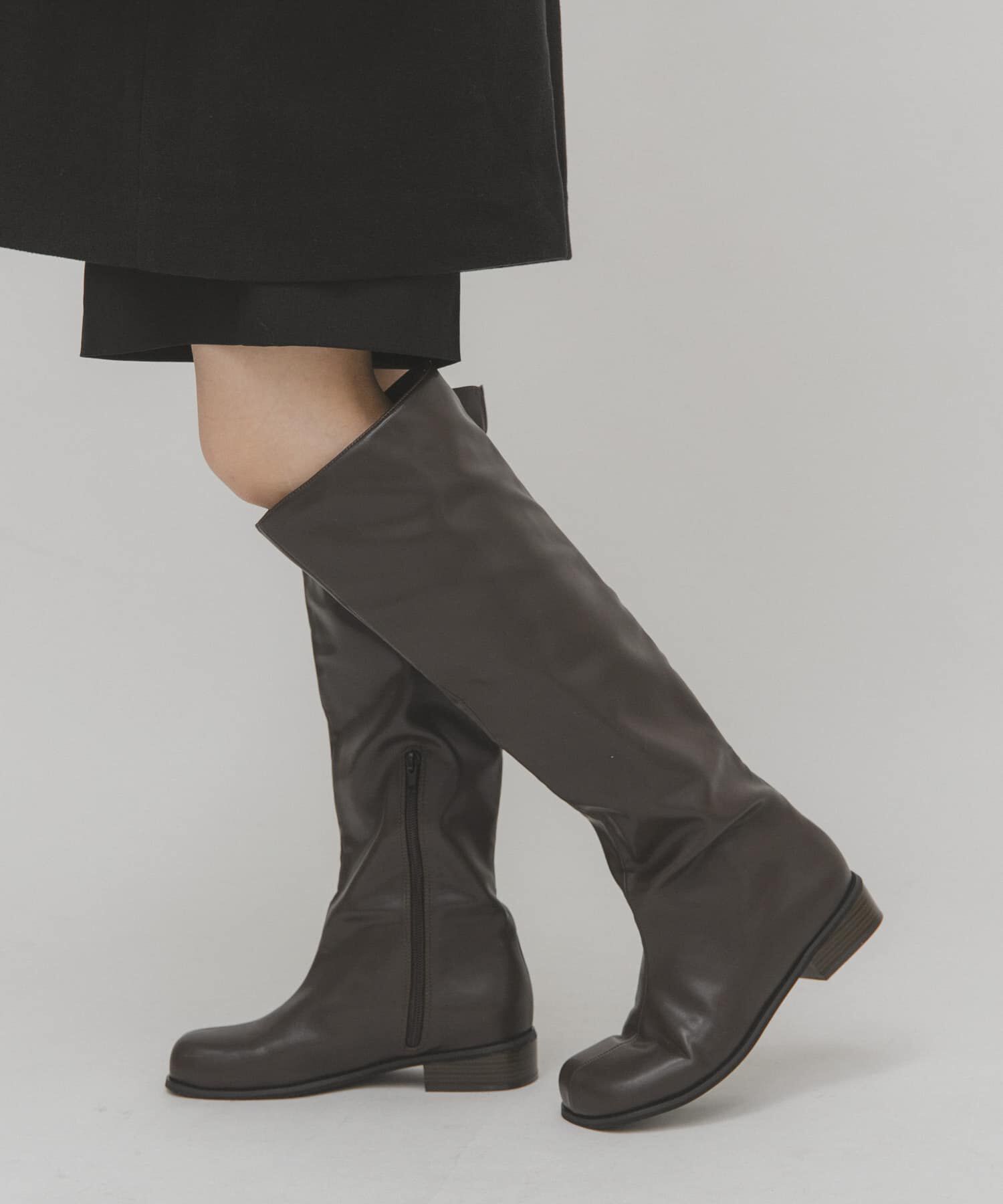  「プランプトゥロングブーツ」|ショートブーツ|