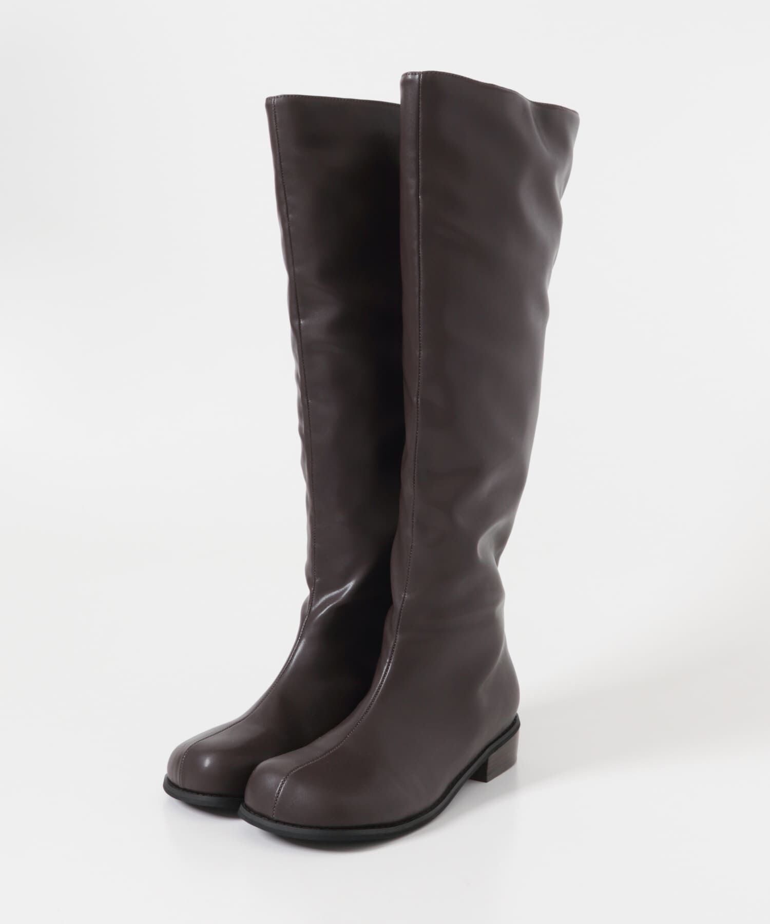  「プランプトゥロングブーツ」|ショートブーツ|