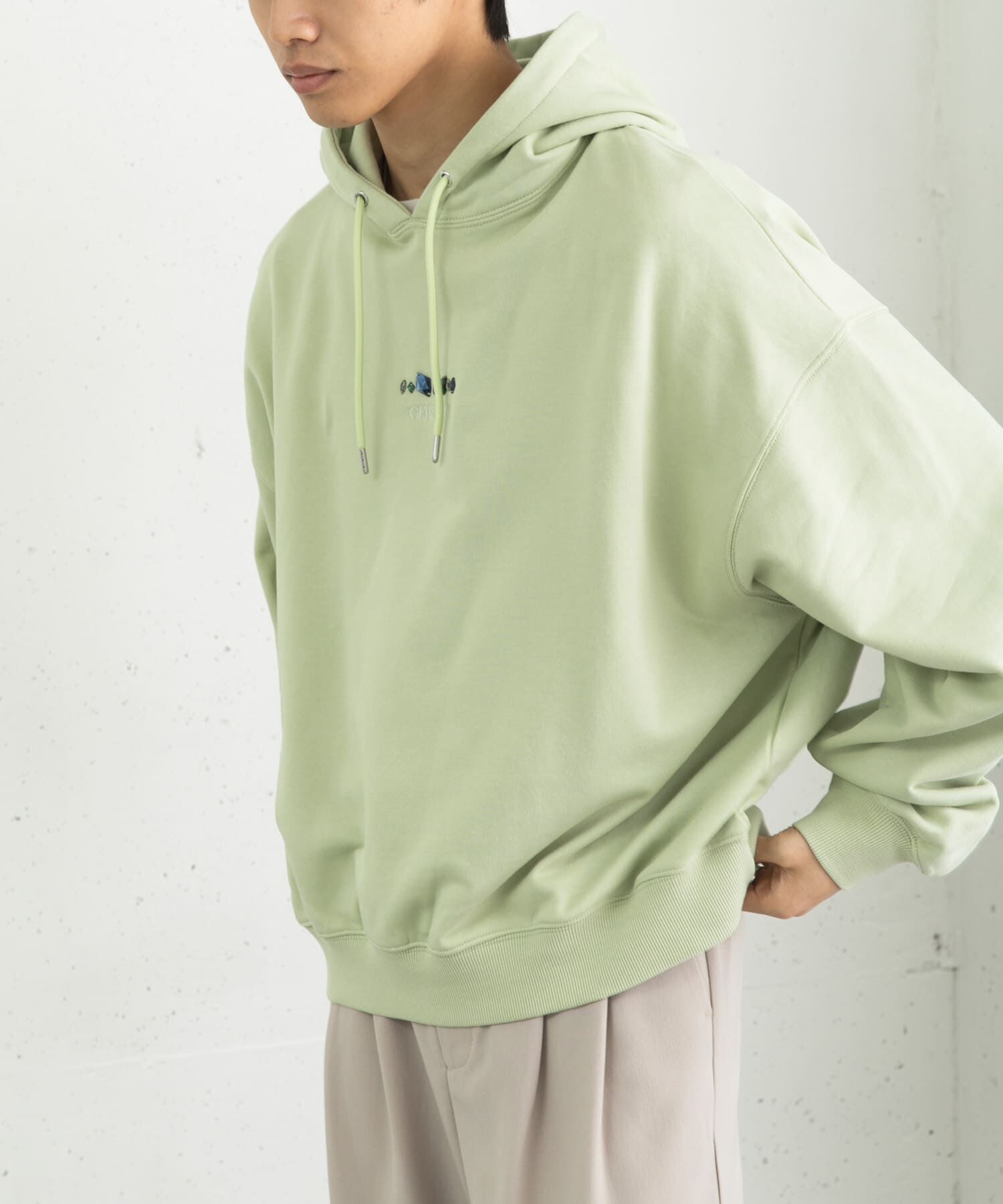 SENSE OF PLACE by URBAN RESEARCH「Gem Stone Cropped Hoodie」|パーカー|ミント