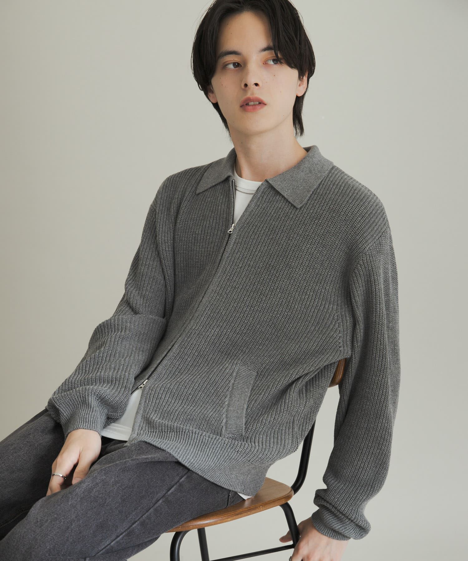 SENSE OF PLACE by URBAN RESEARCH「ダブルジップニットカーディガン」|ニット・セーター|