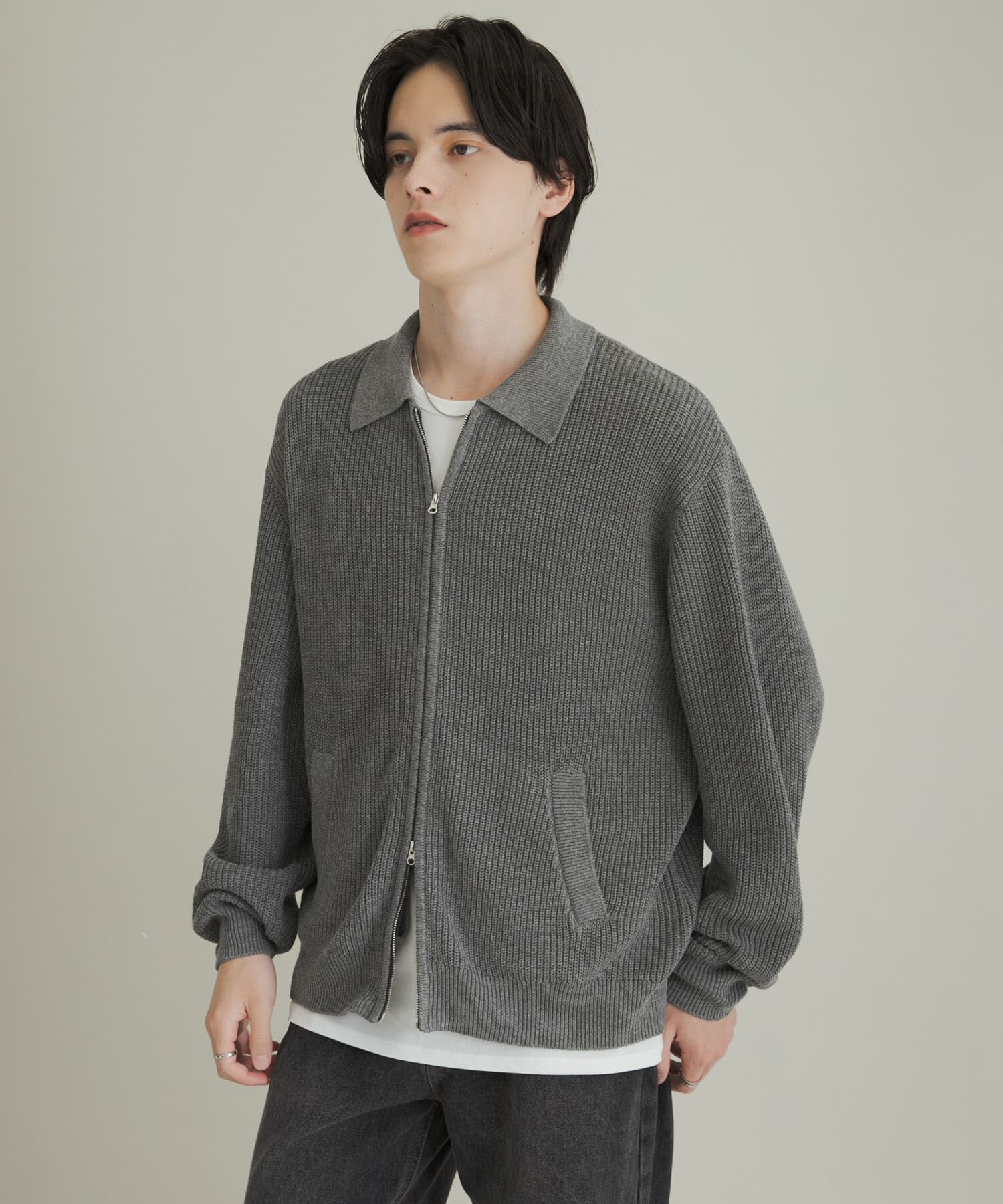 SENSE OF PLACE by URBAN RESEARCH「ダブルジップニットカーディガン」|ニット・セーター|