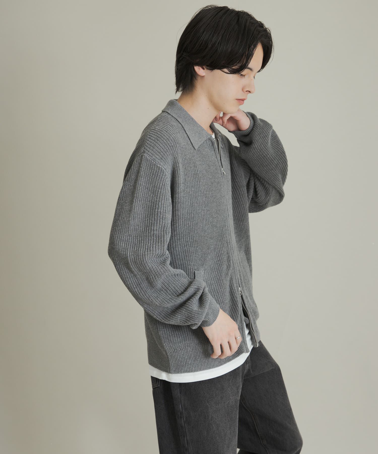 SENSE OF PLACE by URBAN RESEARCH「ダブルジップニットカーディガン」|ニット・セーター|