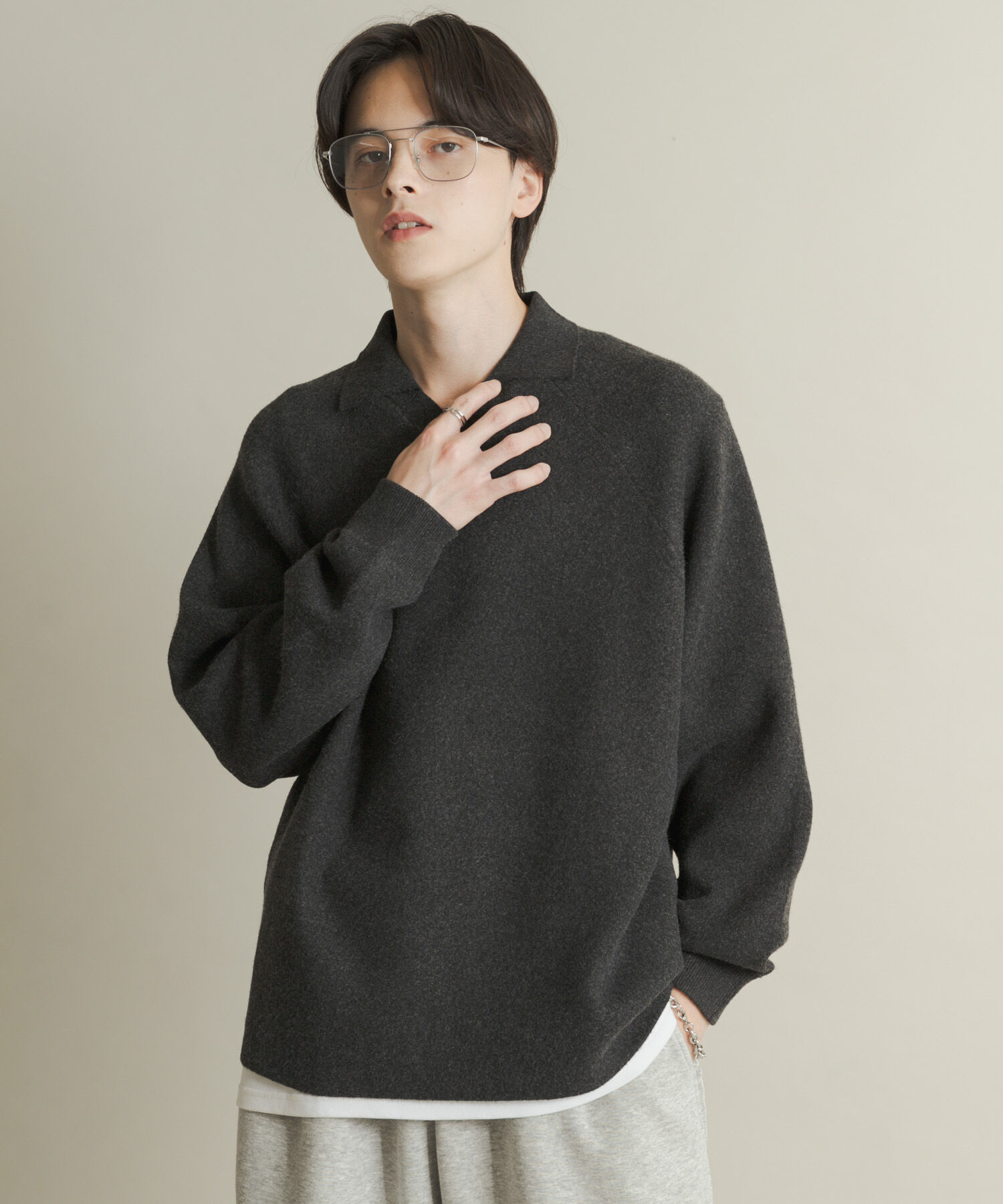 SENSE OF PLACE by URBAN RESEARCH「スウェットライクスキッパーニット」|ニット・セーター|