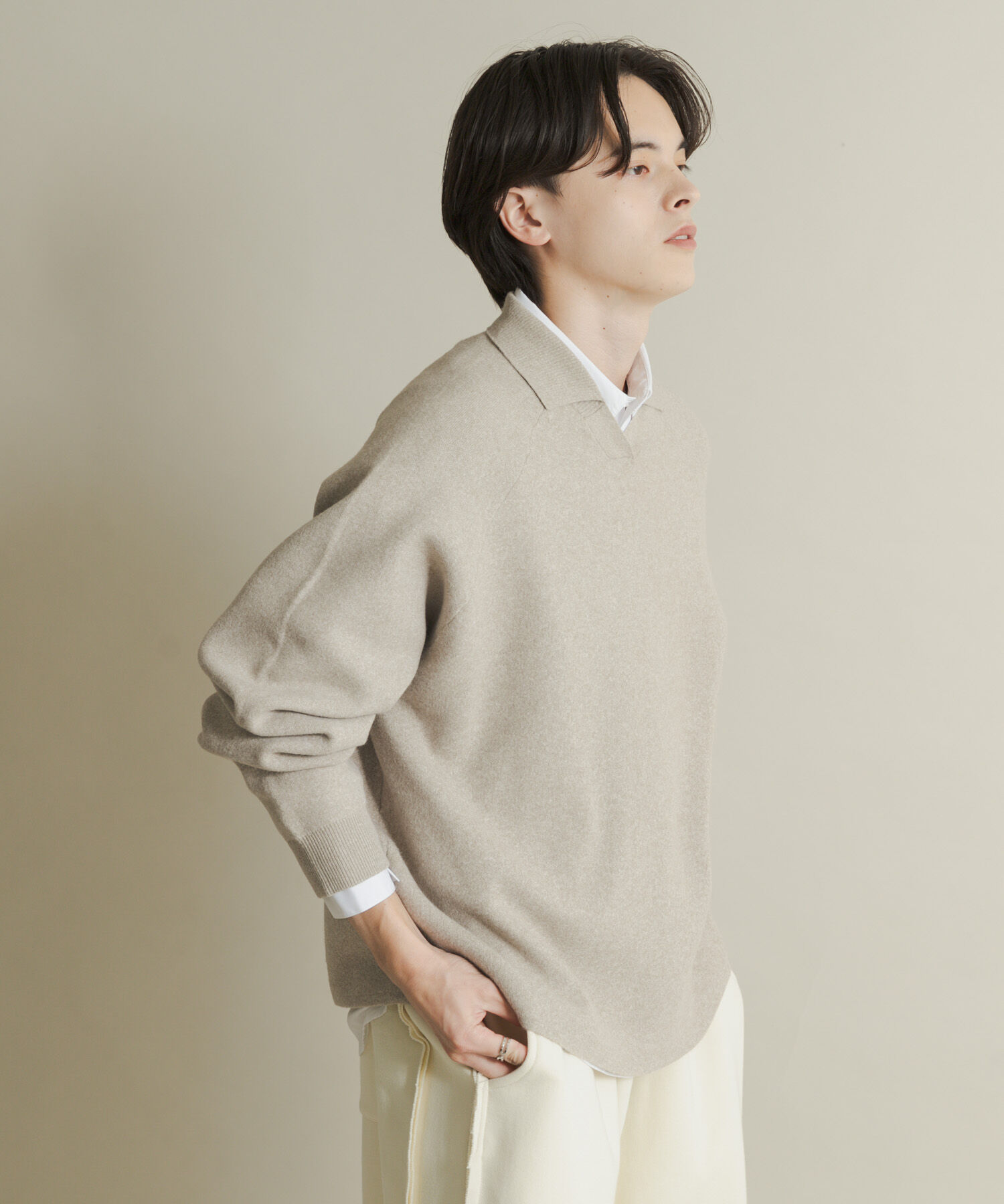 SENSE OF PLACE by URBAN RESEARCH「スウェットライクスキッパーニット」|ニット・セーター|