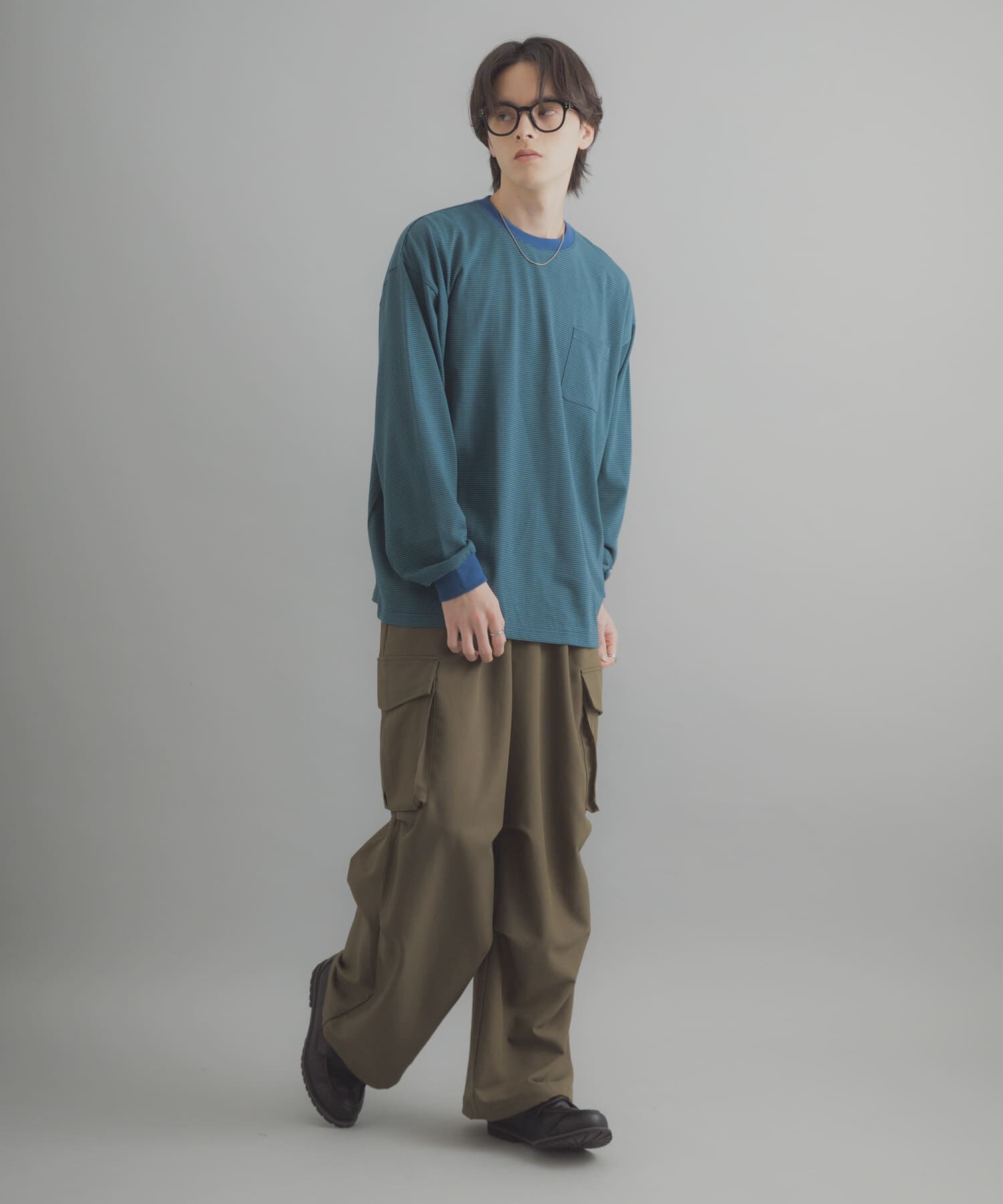 SENSE OF PLACE by URBAN RESEARCH「ピンボーダーロングスリーブTシャツ」|Tシャツ・カットソー|