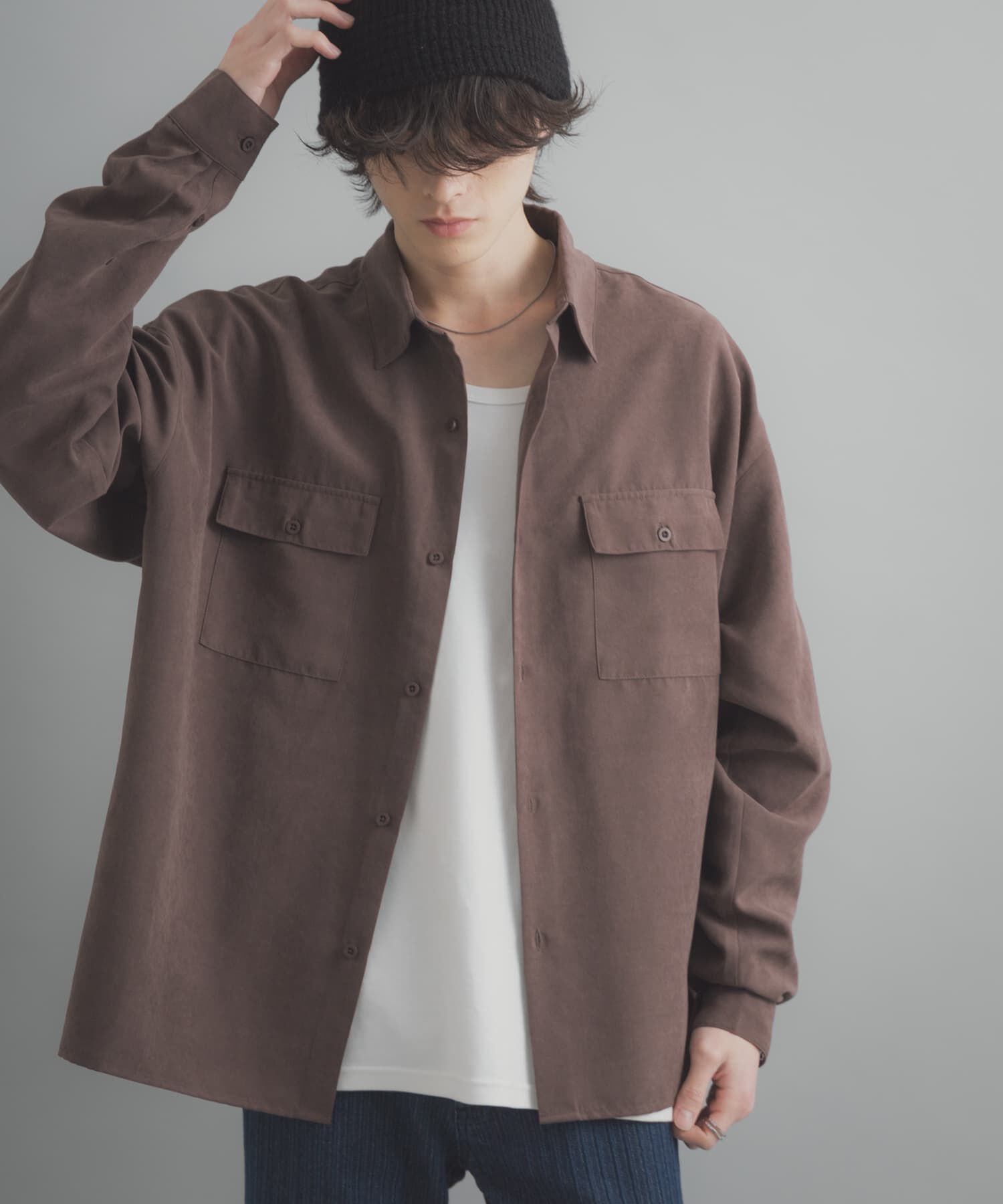 SENSE OF PLACE by URBAN RESEARCH「F/Sダブルポケットロングスリーブシャツ」|シャツ・ブラウス|