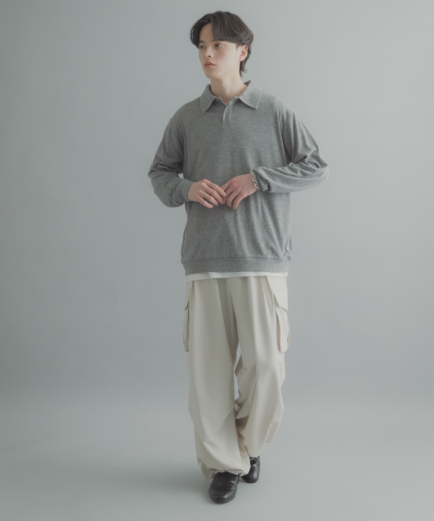 SENSE OF PLACE by URBAN RESEARCH「シアーロングスリーブポロシャツ」|ポロシャツ|