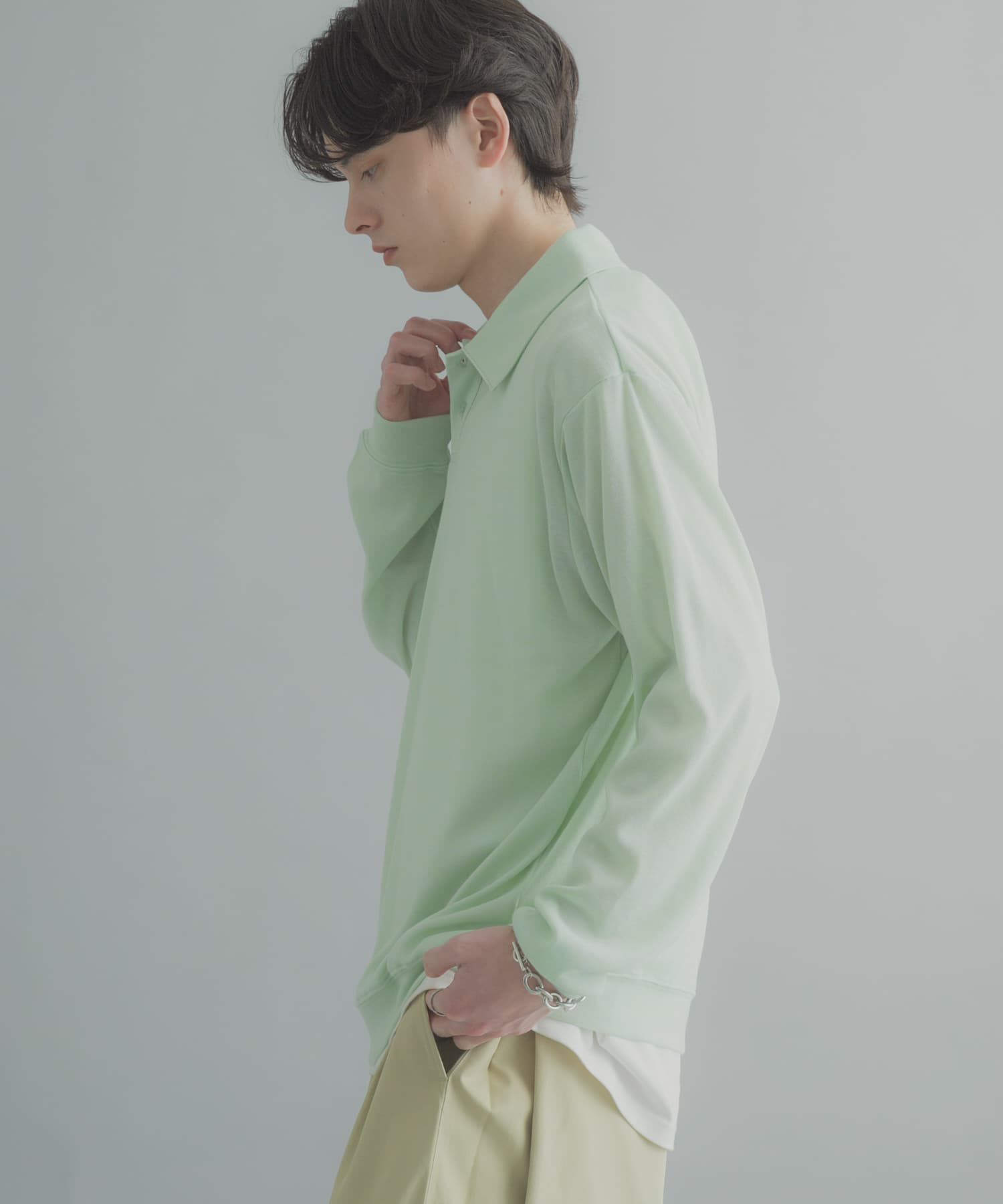 SENSE OF PLACE by URBAN RESEARCH「シアーロングスリーブポロシャツ」|ポロシャツ|