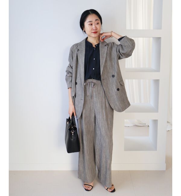  「パウダーサテンショルダーギャザーブラウス」|シャツ・ブラウス|