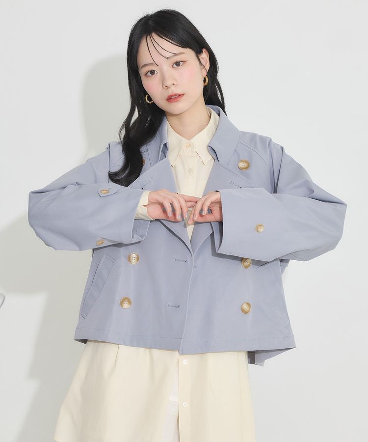 earth music&ecology「ショートトレンチコート」|トレンチコート|