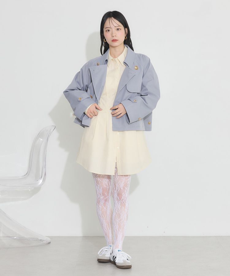 earth music&ecology「ショートトレンチコート」|トレンチコート|