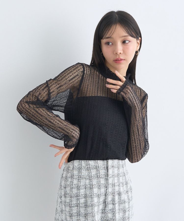 earth music&ecology「レースドッキングプルオーバー」|Tシャツ・カットソー|